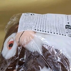 Plush Mogwai Stuffed Animal - White, Brown, Pink